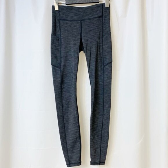 Lululemon Speed Up Tight Full-On Luxtreme Brushed 28" Heathered Black Size 4 - Picture 2 of 11